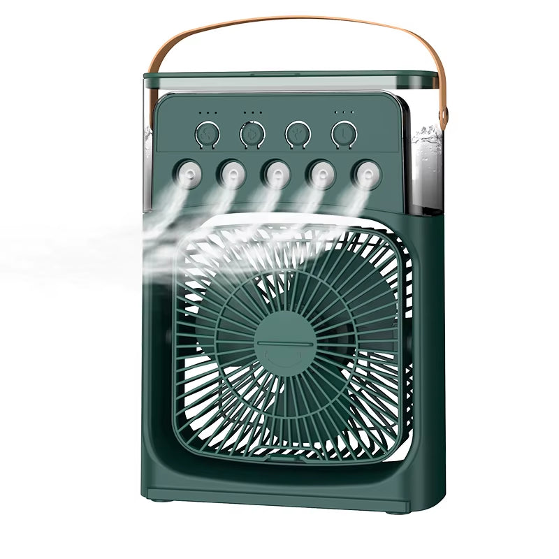 Portable Humidifier Fan Air Conditioner Household Small Air Cooler Hydrocooling Portable Air Adjustment for Office 3 Speed Fan