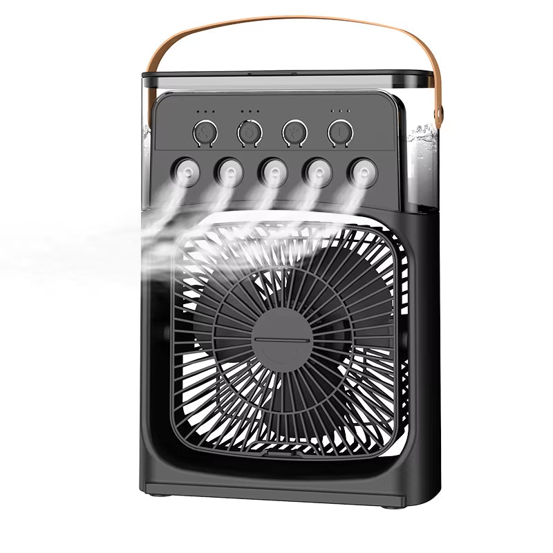 Portable Humidifier Fan Air Conditioner Household Small Air Cooler Hydrocooling Portable Air Adjustment for Office 3 Speed Fan