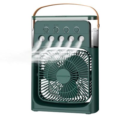 Portable Humidifier Fan Air Conditioner Household Small Air Cooler Hydrocooling Portable Air Adjustment for Office 3 Speed Fan
